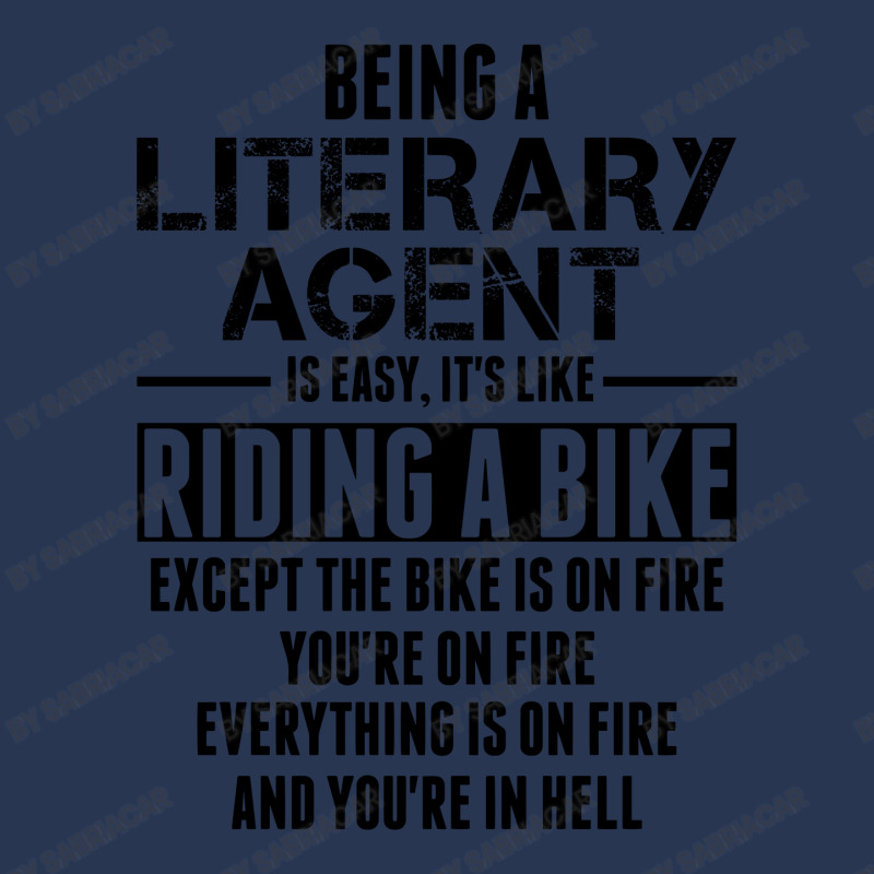 Being A Literary Agent Is Like Riding A Bike Men Denim Jacket by SabriAcar | Artistshot