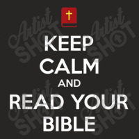 Keep Calm Bible Christian Pun Vintage Retro Ladies Fitted T-shirt | Artistshot