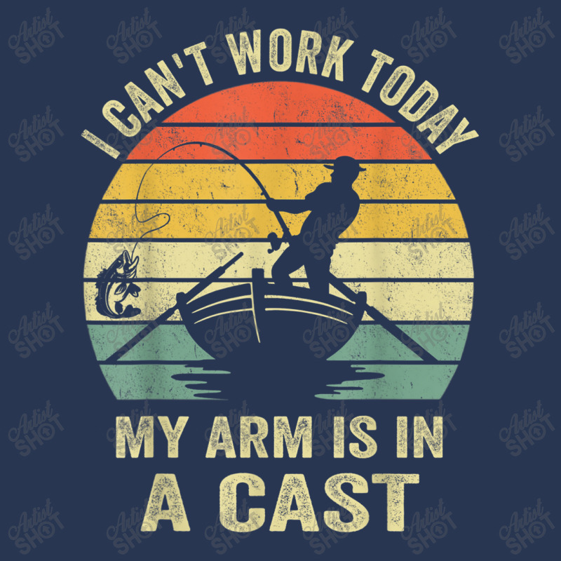 Can't Work Today My Arm Is In A Cast T Shirt Funny Fishing T Shirt Men Denim Jacket | Artistshot