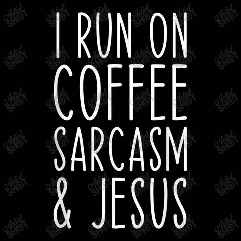 I Run On Coffee Sarcasm And Jesus Bold Christian Funny T Shirt Men's 3/4 Sleeve Pajama Set | Artistshot