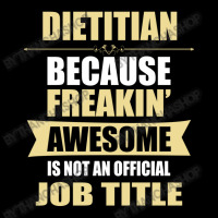 Dietitian Because Freakin' Awesome Isn't A Job Title Men's 3/4 Sleeve Pajama Set | Artistshot