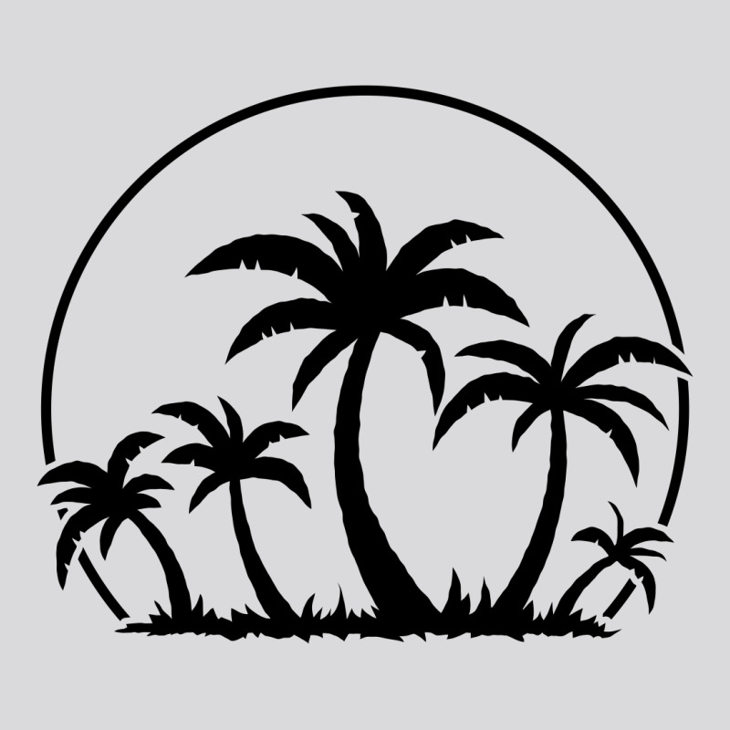 Palm Trees And Sunset In Black Women's Triblend Scoop T-shirt by fizzgig | Artistshot