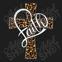 Love In Faith Tees Christian Religious Leopard Cheetah Cross Funny Wom Classic T-shirt | Artistshot