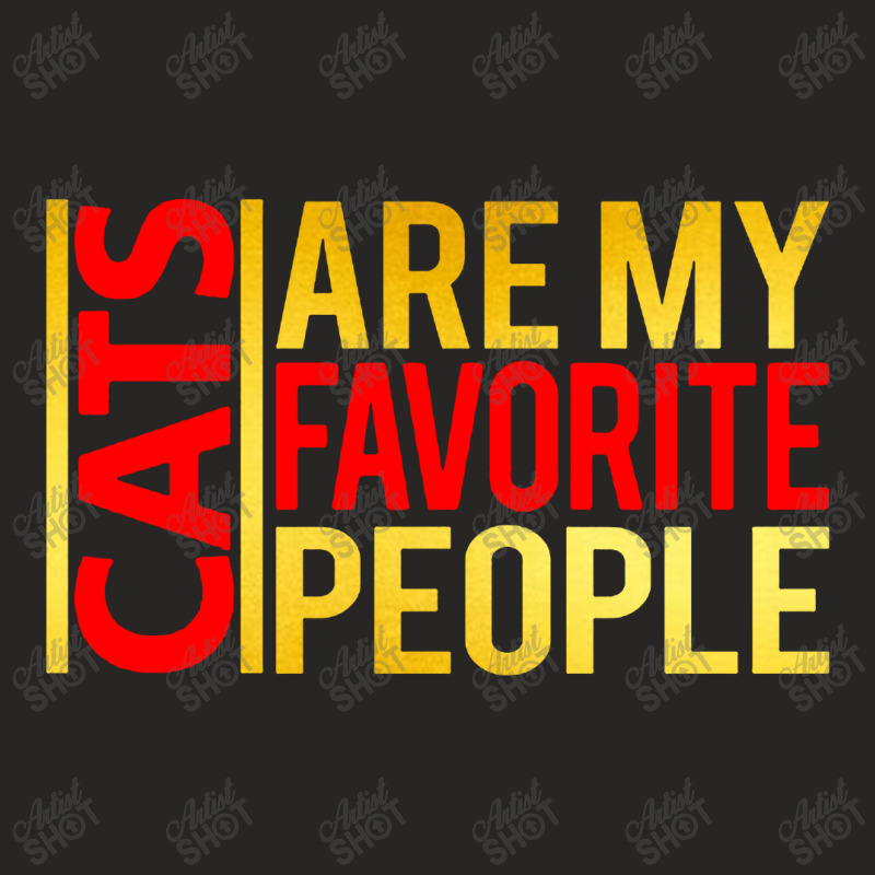 Cats Are My Favorite People Ladies Fitted T-Shirt by Kathrin Sutter | Artistshot