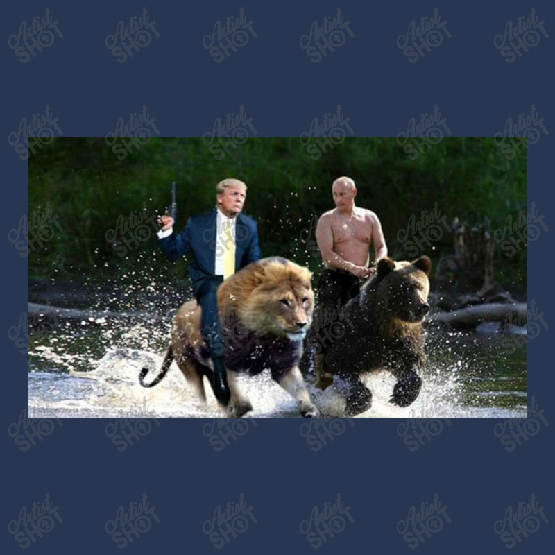 Trump And Putin Ride Men Denim Jacket by time5803 | Artistshot