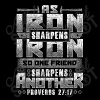 Mens Christian Dad Iron Sharpens Iron Scripture Verse Bible Quote Art  V-neck Tee | Artistshot