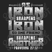 Mens Christian Dad Iron Sharpens Iron Scripture Verse Bible Quote Art  3/4 Sleeve Shirt | Artistshot