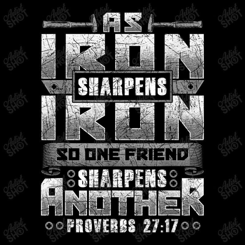 Mens Christian Dad Iron Sharpens Iron Scripture Verse Bible Quote Art  Fleece Short by Aria-Proctor | Artistshot