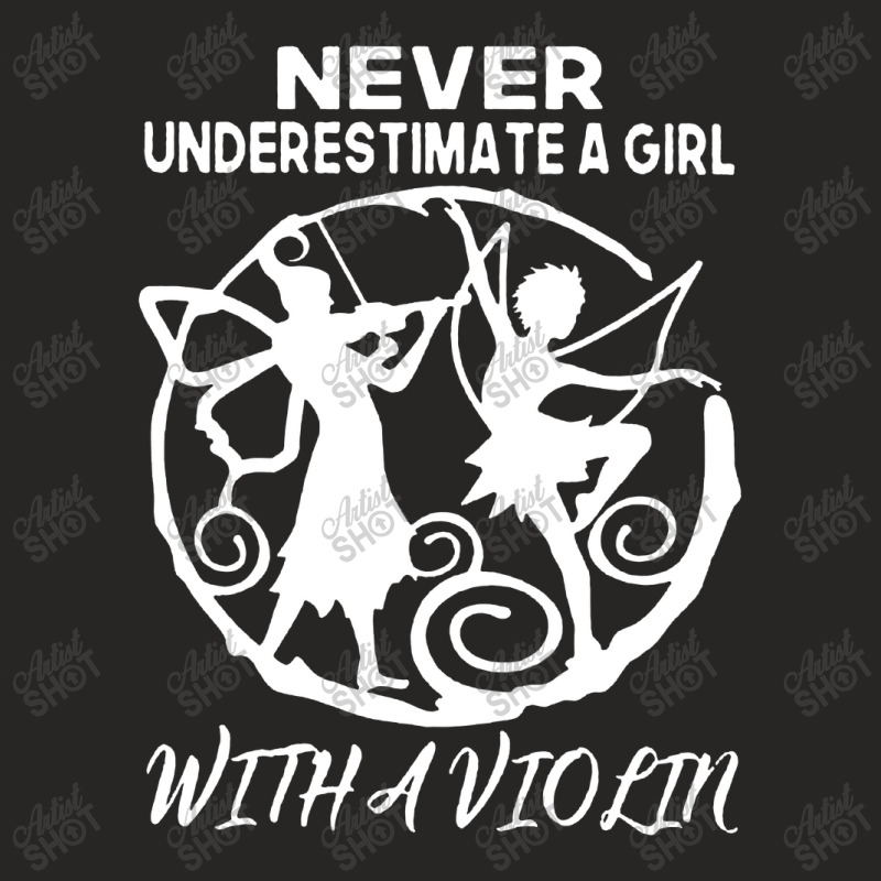 Never Underestimate A Girl With A Violin Essential Ladies Fitted T-Shirt by Mito220 | Artistshot