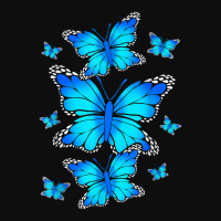 Majestic Butterfly   Blue Butterflies Morpho T Shirt Crop Top | Artistshot