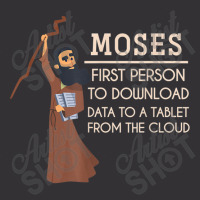 Moses First Person To Download Data Funny Holy Bible Prayer Retro Vint Vintage Short | Artistshot