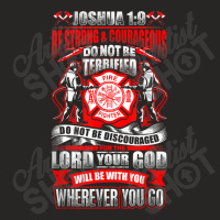 Motivational Be Strong Christian Bible Joshua 19 Day Gifts Ladies Fitted T-shirt | Artistshot