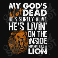 My God's Not Dead Lion Christian Christ Cross Faith Art Crop Top | Artistshot