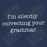 Silently Correcting Your Grammar Funny Men Denim Jacket | Artistshot