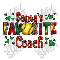 Santa's Favourite Coach Christmas Softball Game Maternity Scoop Neck T-shirt | Artistshot