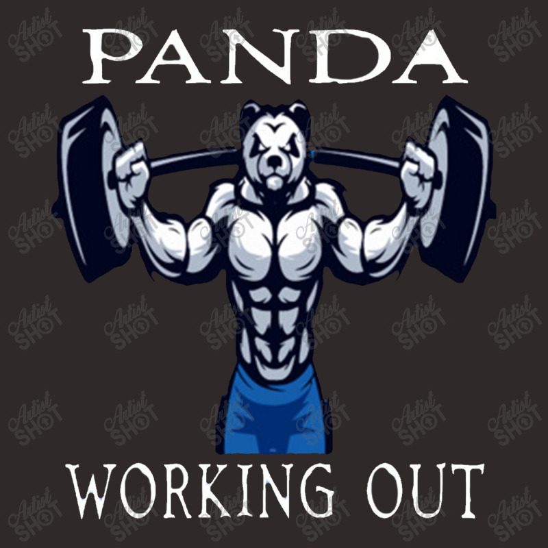 Panda Working Out Racerback Tank by tomorrowsproblems | Artistshot