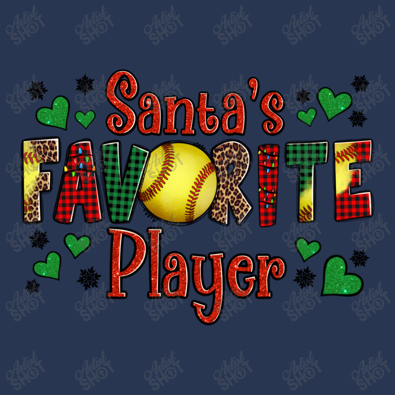 Santa's Favourite Player Christmas Softball Game Ladies Denim Jacket | Artistshot