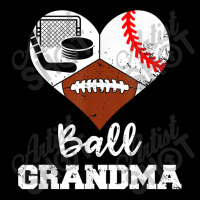 Ball Grandma Heart Funny Football Baseball Hockey Grandma T Shirt Adjustable Cap | Artistshot