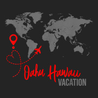 World Map  Oahu Hawaii Map Matching Family Vacation T Shirt 3/4 Sleeve Shirt | Artistshot