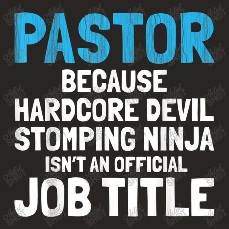 Pastor Hardcore Devil Stomping Ninja Job Titlec Cartoon Character Ladies Fitted T-Shirt by Aria-Proctor | Artistshot