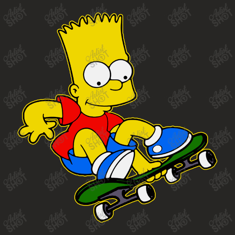 Funny Simpson Skater Ladies Fitted T-Shirt by Jas Jus Art | Artistshot