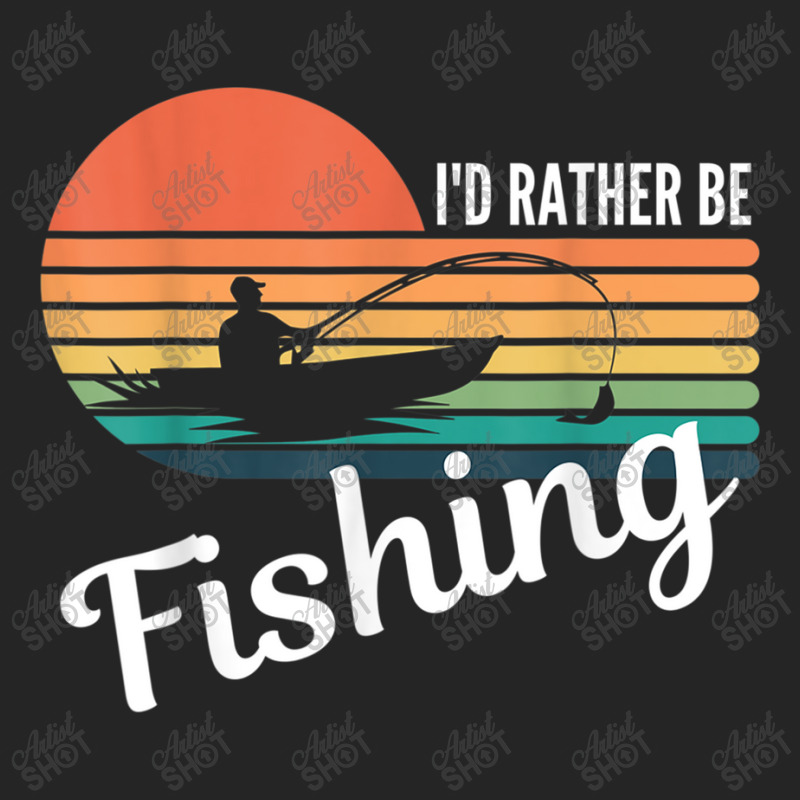 I’d Rather Be Fishing Present For Fisherman   Funny Angling T Shirt Unisex Hoodie by RoyalStore | Artistshot