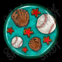 Baseball With Sunflower Round Earrings Men's 3/4 Sleeve Pajama Set | Artistshot