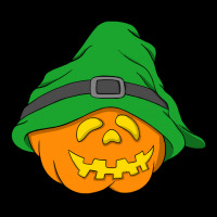 Halloween Jack O Lantern T  Shirt Slouchy Hat Halloween Pumpkin Green Pocket T-shirt | Artistshot