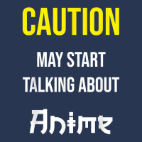 Caution   May Start Talking About Anime T Shirt Men Denim Jacket | Artistshot