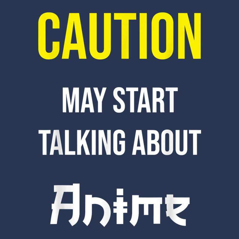 Caution   May Start Talking About Anime T Shirt Men Denim Jacket | Artistshot