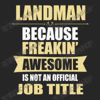 Landman Because Freakin' Awesome Isn't A Job Title Men's T-shirt Pajama Set | Artistshot