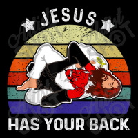 Brazilian Jiu Jitsu  Jesus  Jesus Has Your Back Cropped Hoodie | Artistshot