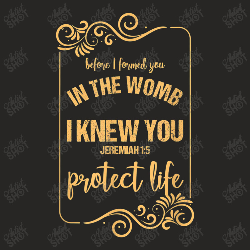 Pregnancy Announcement Bible Verse I Knew You Jeremiah 15 Graphic Musi Ladies Fitted T-Shirt by Aria-Proctor | Artistshot