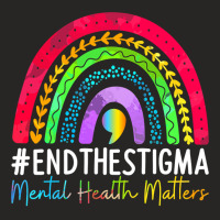 Mental, Health Matters End The Stigma Rainbow Boho Ladies Fitted T-shirt | Artistshot