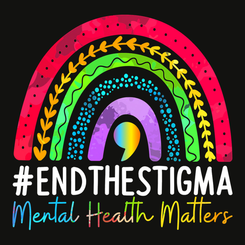 Mental, Health Matters End The Stigma Rainbow Boho Scorecard Crop Tee by trokeryth | Artistshot