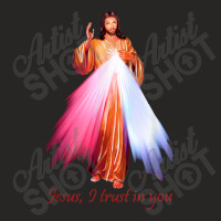 Divine Mercy Transparent Background. Jesus I Trust In You Ladies Fitted T-shirt | Artistshot