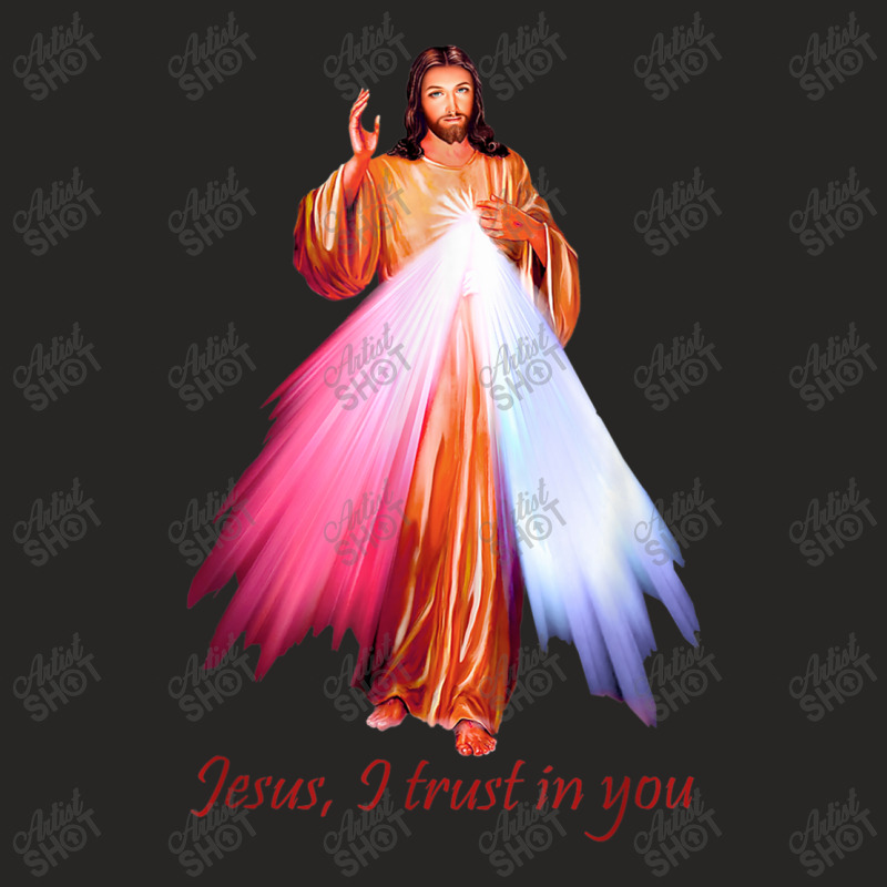 Divine Mercy Transparent Background. Jesus I Trust In You Ladies Fitted T-Shirt by TyDesign | Artistshot