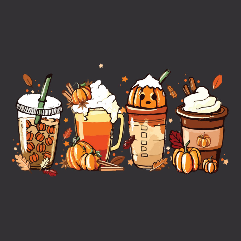 Halloween T  Shirt Fall Coffee P N G Pumpkin Spice Latte Iced Warm Coz Vintage Hoodie | Artistshot