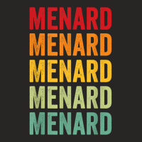 Menard County, Illinois, Rainbow Text Design T Shirt Ladies Fitted T-shirt | Artistshot