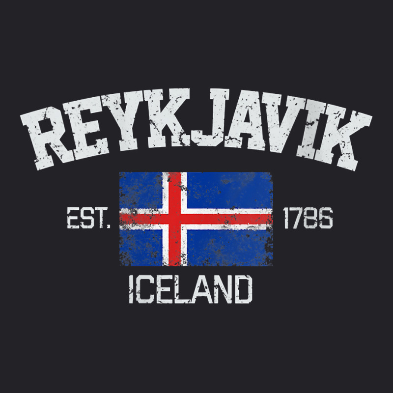 Womens Vintage Reykjavik Iceland Souvenir Gift V Neck T Shirt Youth Tee by ybarboof | Artistshot