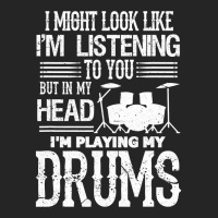 In My Head I'm Playing My Drums Funny Drummer Unisex Hoodie | Artistshot