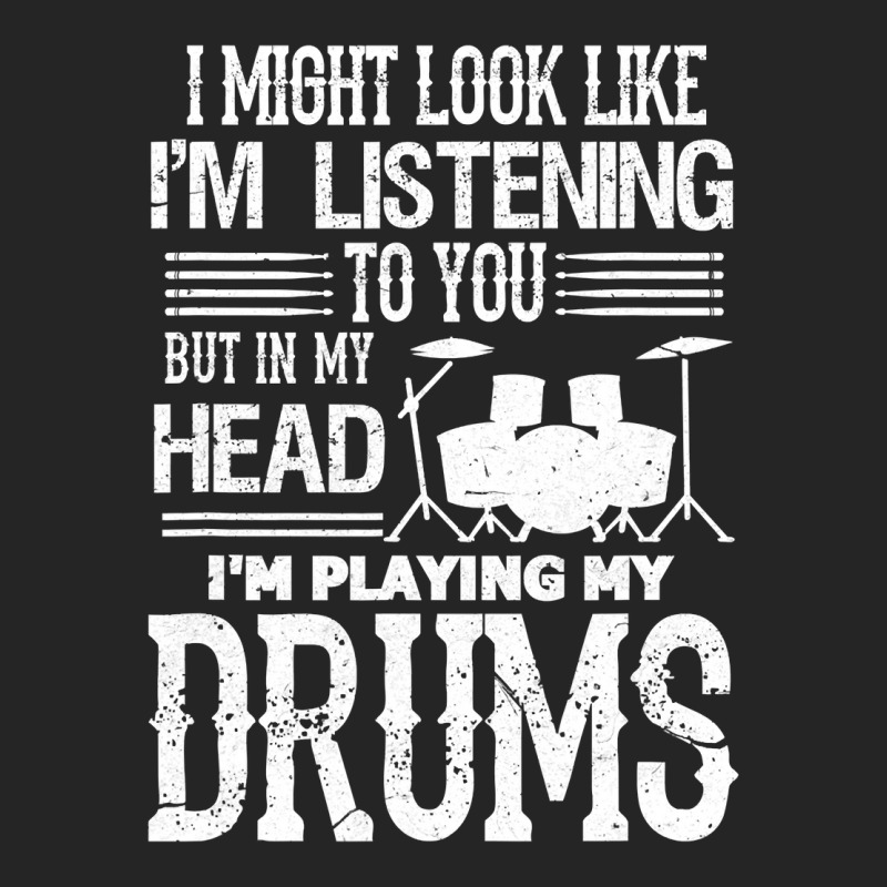 In My Head I'm Playing My Drums Funny Drummer Unisex Hoodie | Artistshot