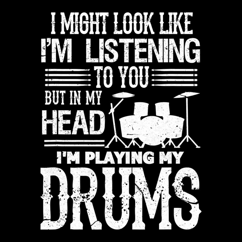 In My Head I'm Playing My Drums Funny Drummer Men's 3/4 Sleeve Pajama Set | Artistshot