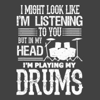 In My Head I'm Playing My Drums Funny Drummer Vintage T-shirt | Artistshot