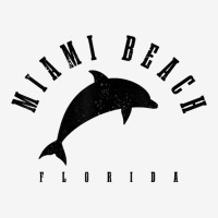 Miami Beach Florida Fl Vintage Surf Dolphin Vacation T Shirt Front Car Mat | Artistshot