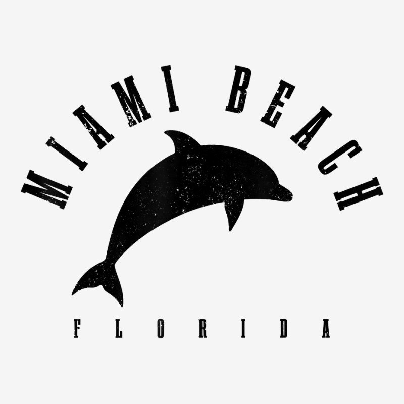 Miami Beach Florida Fl Vintage Surf Dolphin Vacation T Shirt Front Car Mat | Artistshot