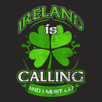 Ireland Is Calling And I Must Go Shamrock Saint Patricks Day Ladies Fitted T-shirt | Artistshot