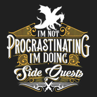 Not Procrastinating Side Quests Funny Rpg Gamer Dragons Ladies Polo Shirt | Artistshot