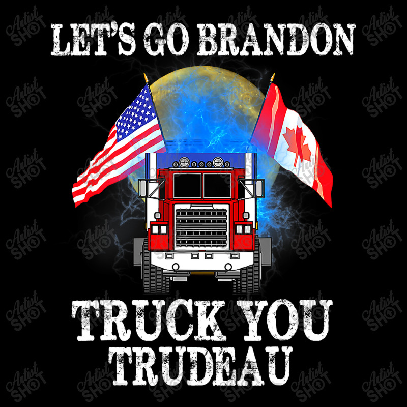 Lets Go Truck You Trudeau Usa Canada Flag Truckers 2022 Lightweight Hoodie by moonlight2270 | Artistshot