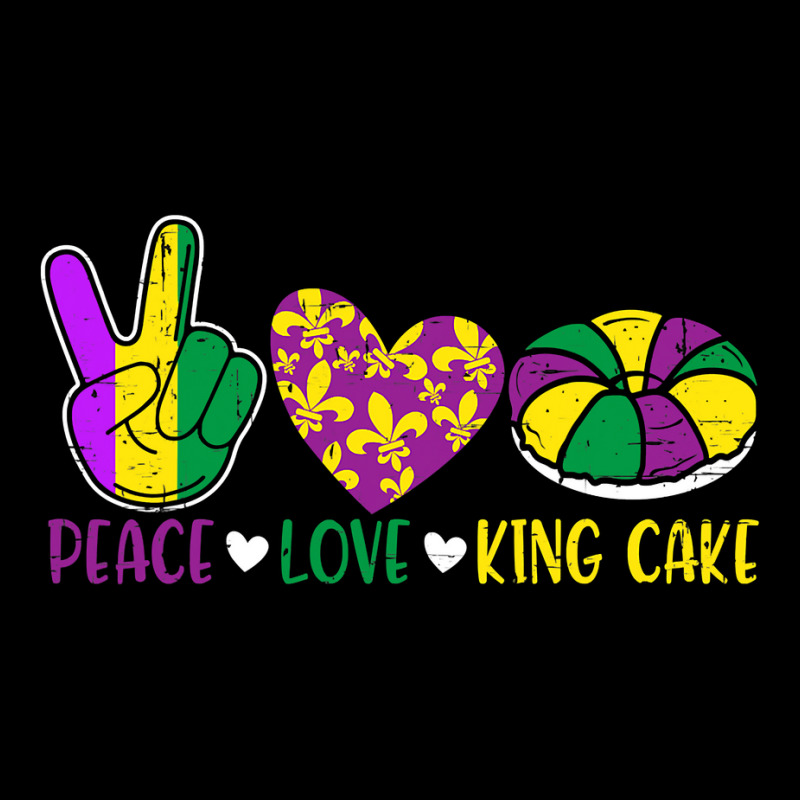 Peace Love King Cake Funny Mardi Gras Festival Party Fleece Short | Artistshot